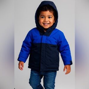 The Children's Place Royal Blue and Black Puffer Jacket